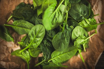 Baby spinach leaves