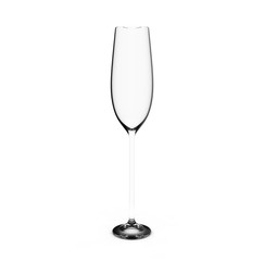 Empty wine glass isolated on white background 3d render