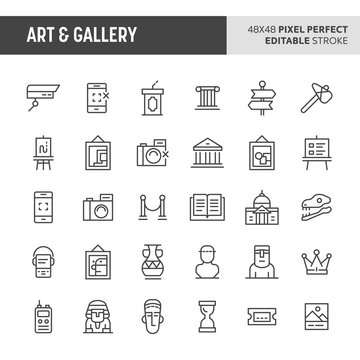Art & Gallery Vector Icon Set
