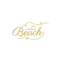 Fototapeta na wymiar luxury beach word