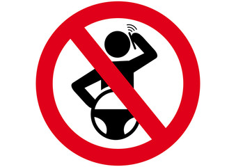Schild telefonieren am Steuer verboten © blattwerkstatt