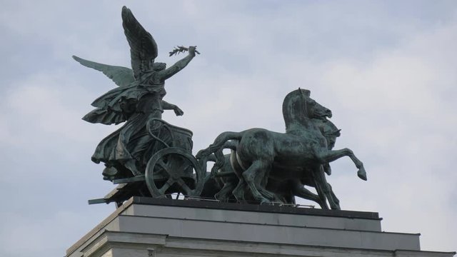 Side view of a quadriga 