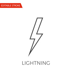 Lightning Vector Icon