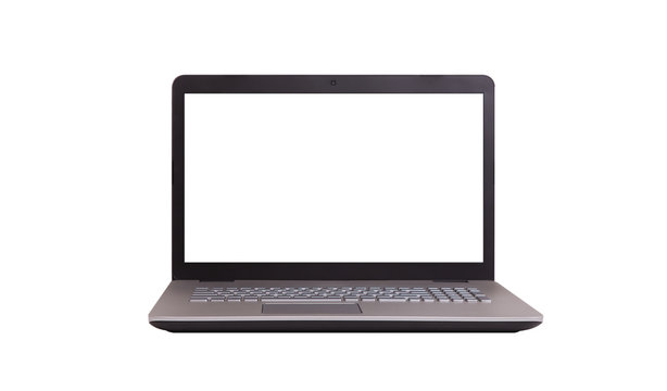 Laptop isolated on white,