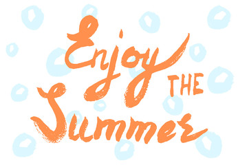 Handwritten summer lettering
