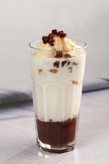 red bean milk shake