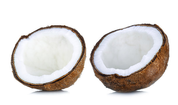 Half Coconut isolated on white background