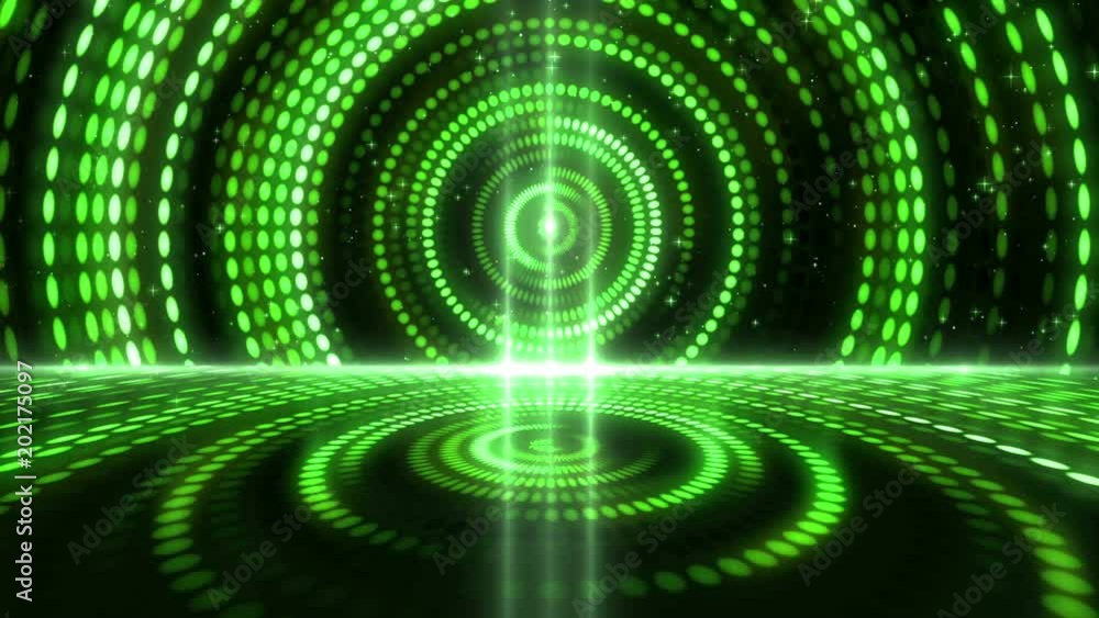 Poster Futuristic abstract glittering colorful and elegance light dots pattern for stage show and video jockey background and screensaver