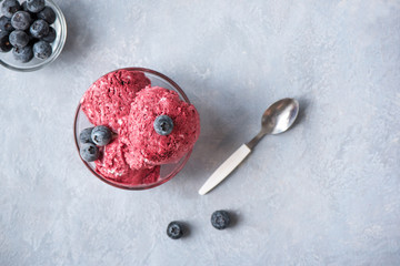 Blueberry ice cream