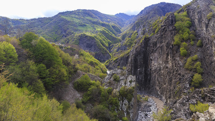 Spring in a mountain gorge