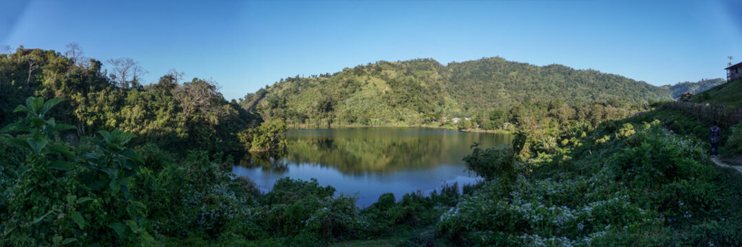 panorama of boga lake bandorban bangladesh