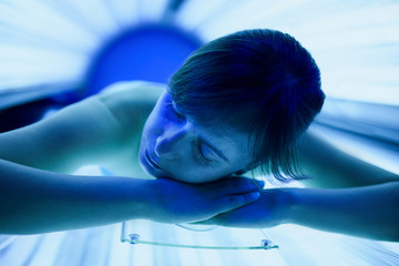 Young Women In The Solarium