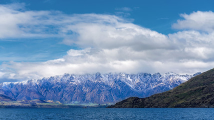 Fototapeta na wymiar The Remarkables Alpine Mountains At Lake Wakatipu Queenstown New Zealand