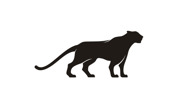 Jaguar Puma Lion Panther silhouette logo design inspiration