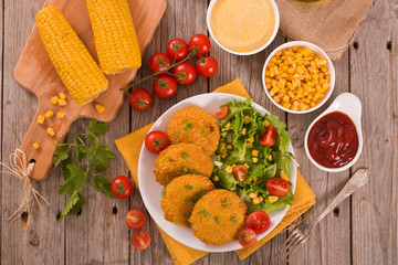 Corn burgers. 