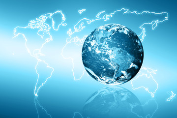 Obraz premium Earth from Space. Best Internet Concept of global business from concepts series. Elements of this image furnished by NASA. 3D illustration