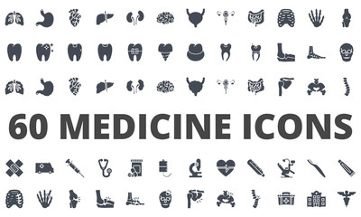 Medicine silhouette icon vector