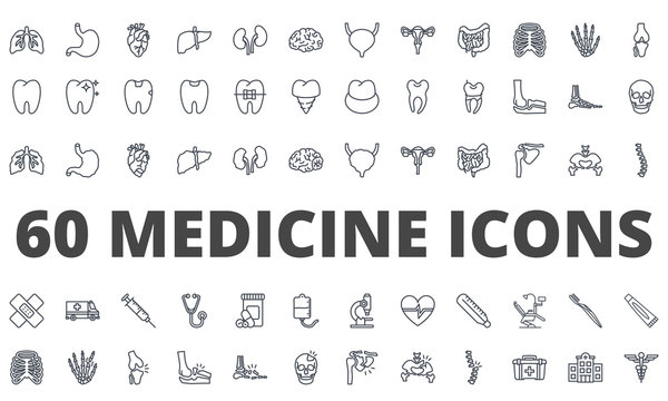 Medicine line icon vector
