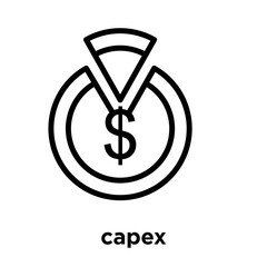 capex icon isolated on white background - obrazy, fototapety, plakaty