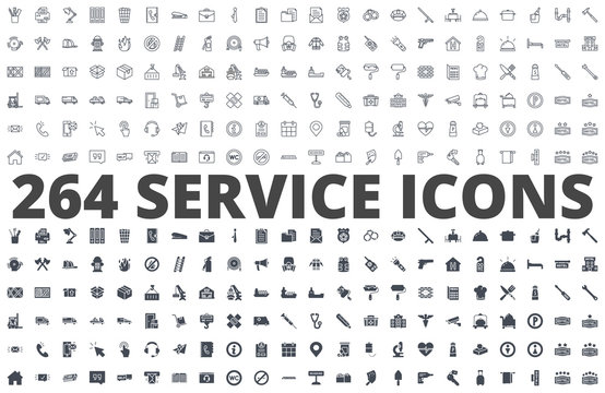 Service line silhouette icon vector
