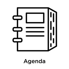 Agenda icon isolated on white background