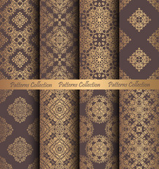 Golden Patterns Weave Vintage Design