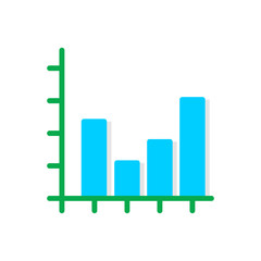 Graph chart flat icon vector