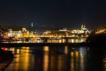 Foto op Plexiglas Evening panorama of Prague © Jiri Castka