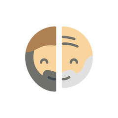 Age targeting SEO business flat icon vector