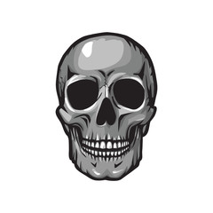 Obraz premium Human skull, vector illustration