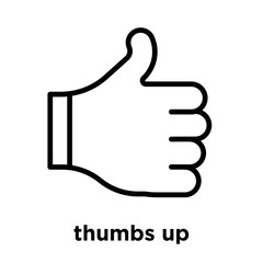 thumbs up icon isolated on white background