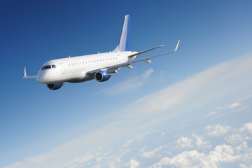 Fototapeta na wymiar Airplane in the sky - Passenger Airliner / aircraft