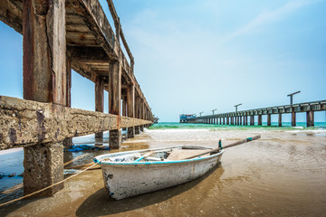 Concrete jetty into the sea