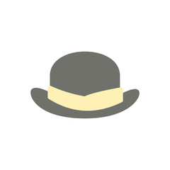 Hat accessories clothes flat icon vector