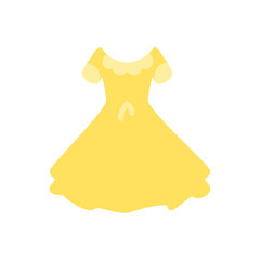Evening dress clothes flat icon vector