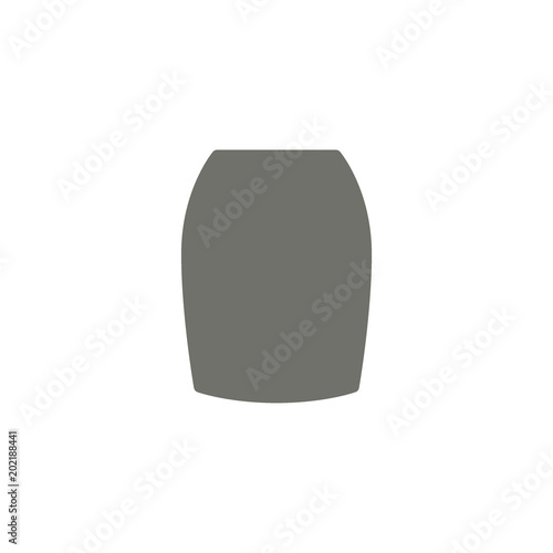 Business Women Skirt Dress Clothes Flat Icon Vector Stock