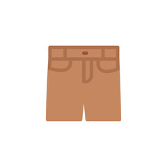 Jeans shorts clothes flat icon vector