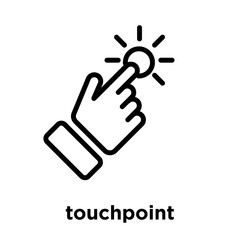 touchpoint icon isolated on white background