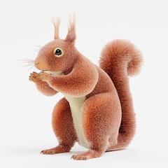 Realistic 3D Render of Squirrel