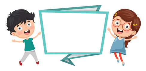 Vector Illustration Of Children Banner