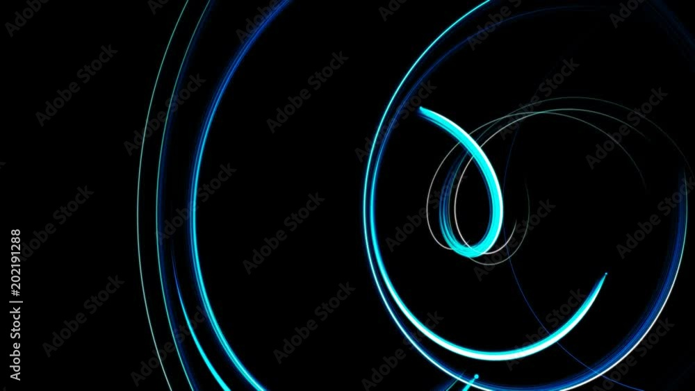 Poster abstract spiral rotating glow lines, computer generated background, 3d rendering background.