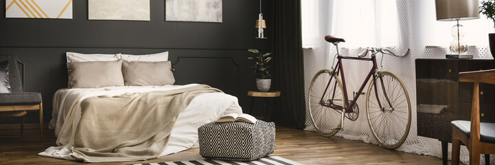 Bedroom with bike