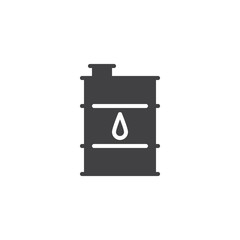 Oil barrel vector icon. filled flat sign for mobile concept and web design. Barrel simple solid icon. Symbol, logo illustration. Pixel perfect vector graphics