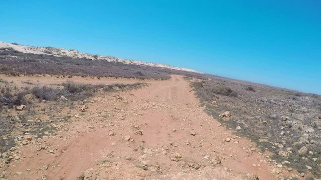 off Road Fahrt auf steinigen Wegen, Westk&uuml;ste, Carrarang, Australien, Indischer Ozean, Westaustralien