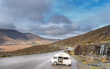 campervan in wild scotland Ireland camping