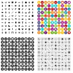 100 favorite activity icons set vector in 4 variant for any web design isolated on white