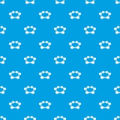 Molecule medical pattern vector seamless blue repeat for any use