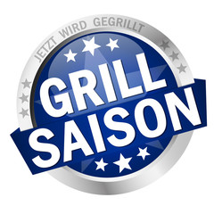 Button with banner Grillsaison