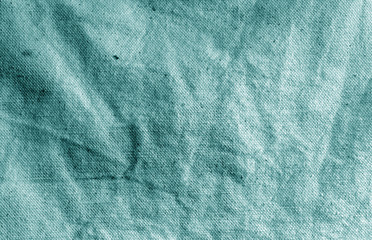 Cotton fabric texture in cyan color.