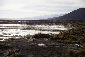 Aguas terrmales de Polques in Bolivia